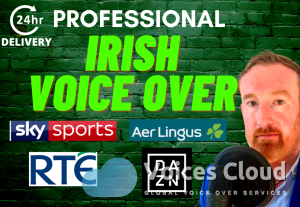 8450Professional Irish male voice over