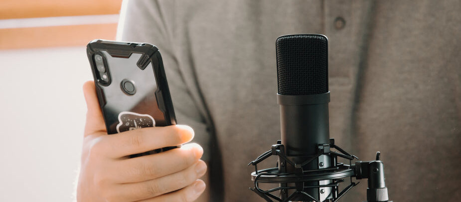 What is an example of a voice-over?